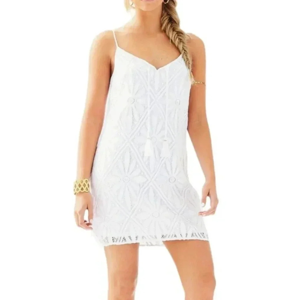 Lilly Pulitzer White Crochet Mini Dress